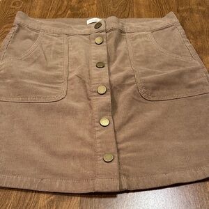 Tory Burch Brown Corduroy Mini Skirt